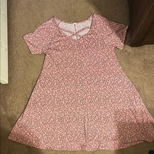 Pink Leopard Print Dress L